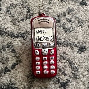 Cell Phone Glass Ornament